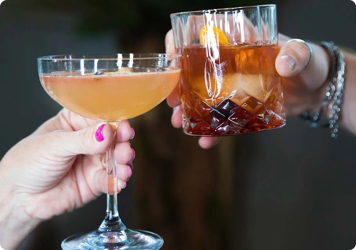 Happy hour cocktails at Tomo