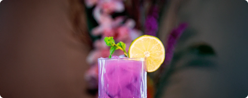 Signature specialty cocktail at Tomo