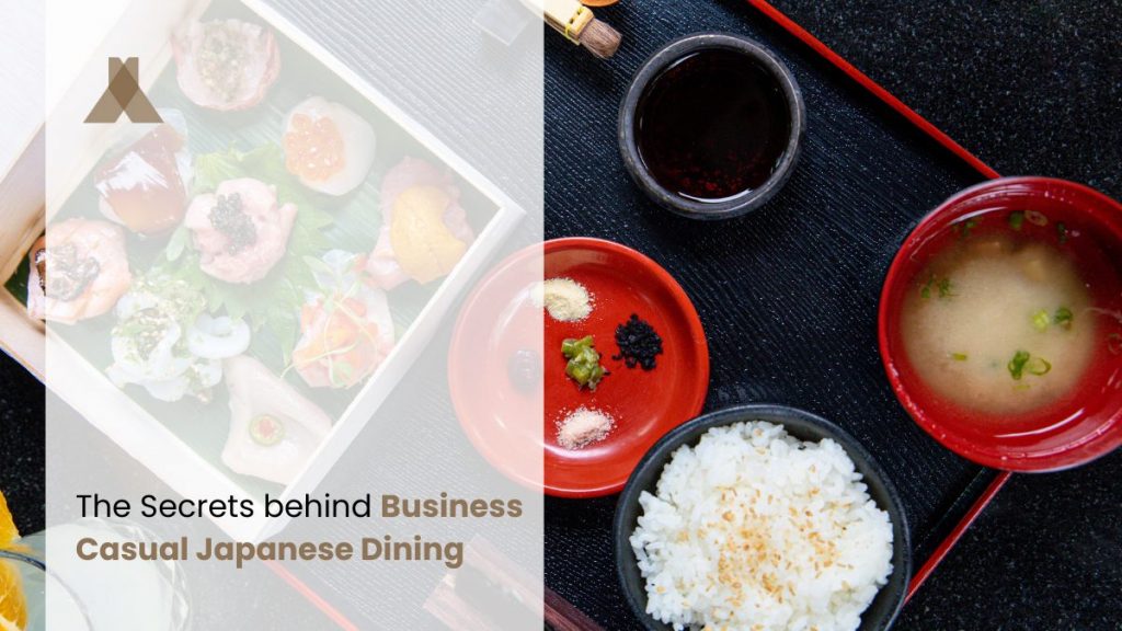 Japanese dining table for article about business casual Japanese dining